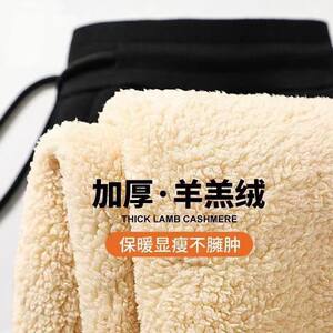 
Foreign trade men's lamb velvet pants men's winter plus velvet thickened feet cold-proof sports pants casual warm trousers