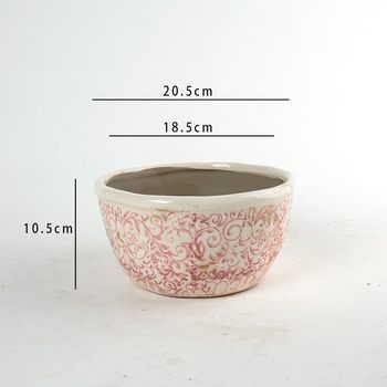 Central and Northern European creative ceramics ice-cracked glaze succulent green plant pots decals retro pastoral home gardening soft decoration