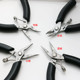 Fine small stainless steel toothless fine needle nose pliers round nose oblique shear hand-wrapped jewelry diy jewelry tool pliers