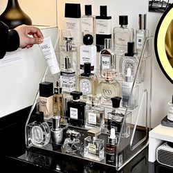 Cosmetics Storage Box, Perfume Rack, Desktop Multi-Layer Ladder-Type Display Rack, Dressing Table, High-End Perfume Storage Rack