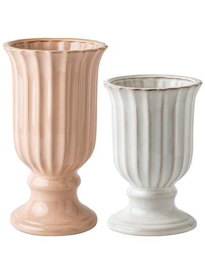 ロココ様式のセラミック花瓶 - フランス風フラワーアレンジメント