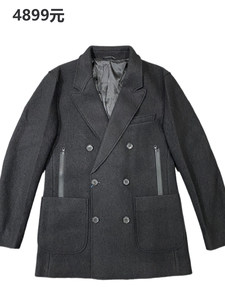 The same store withdrawal cabinet 4899 yuan Men's autumn and winter pure wool coat mid -length double -breasted hair woolen business leisure

