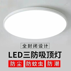Led Three-Proof Ceiling Lamp Ultra-Thin Ceiling Lamp Bedroom Balcony Corridor Construction Site Lighting Engineering Lamp Corridor Lamp Moisture-Proof