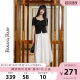 BANANA BABY2025 summer new high-waisted fluffy French skirt for women Hepburn style white temperament umbrella skirt