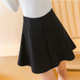 Large size autumn and winter umbrella skirt thickened anti-exposure skirt slim and versatile short skirt black high waist red A-line puffy skirt