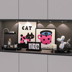 Dopamine Desktop Entryway Storage Ornaments, Living Room Light Luxury High-End Decorations, Home Niche Art Decorative Paintings