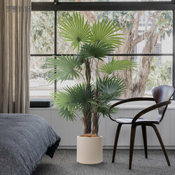 Roman's Mom Nordic ins Artificial Plant Living Room Decoration Sunflower Indoor Floor Potted Plant Simple Green Plant Ornament