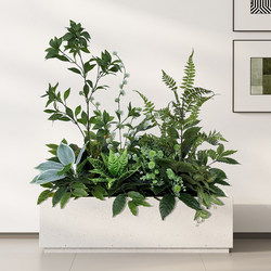 High-End Artificial Green Plant Flower Troughs and Flower Boxes, Indoor Artificial Flowers and Plants, Soft Decoration, Landscaping, Shopping Mall Window Display Decoration