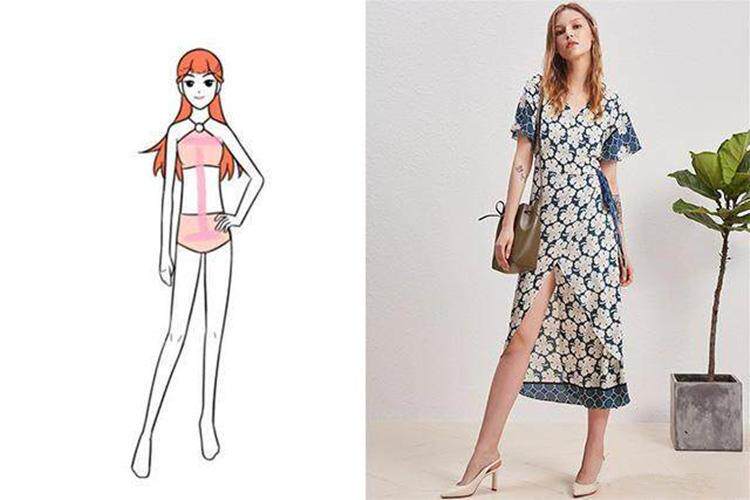 因为纸片人体型偏瘦,相应的胸平屁股扁,全身曲线不明显,倒是很标准的