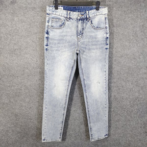 
Kajia Men's Jeans Light Blue Fashion Trend Washed Stretch Embroidered Casual Slim Pint Pants Spring 2026