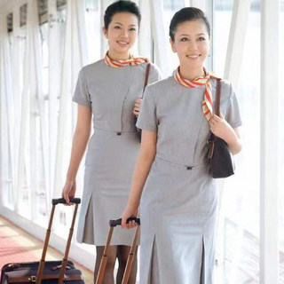 中国東方航空のスチュワーデスの制服 - 夏用の高級ドレス、客室乗務員の面接、職業服