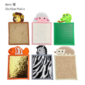 
Animal shape sensory pad Kindergarten children's texture sensory toy development intelligence mat hair sensory pad