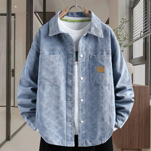 
Denim jacket for boys in spring and autumn new style junior and senior high school students shirt jacket men's fashion tops