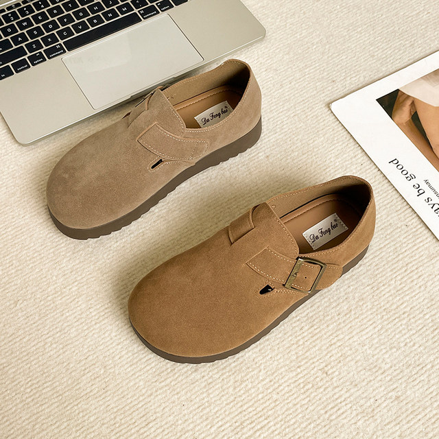 Fruits and Ken Shoes 2024 new autumn thick bottom retro soft bottom Bokken single shoes
