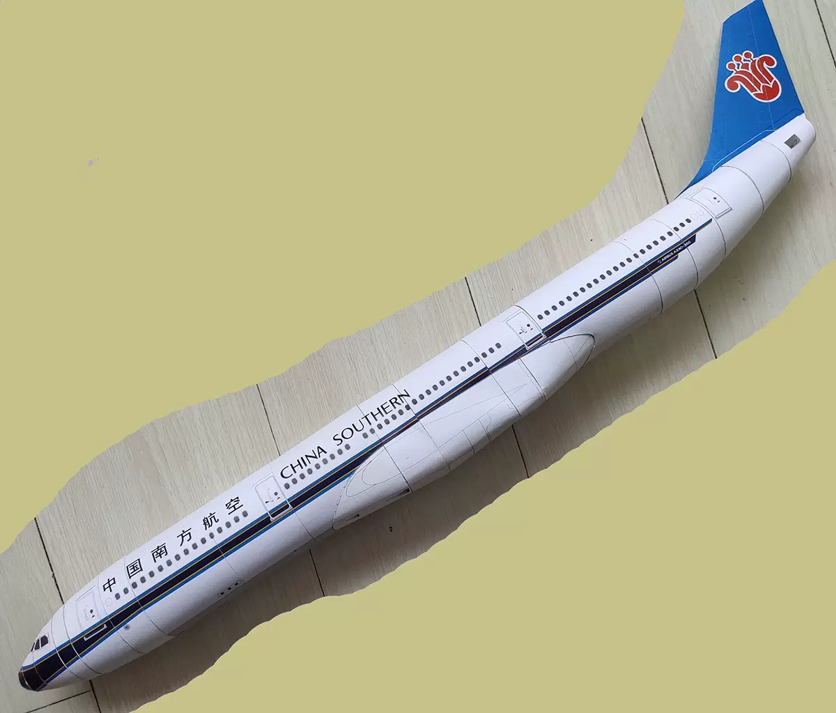 1:120中国南方航空A330-300纸模型客机Airbus China Southern-Taobao