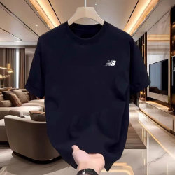 Outlet Selection American Style Nb Heavyweight Pure Cotton Summer Crew Neck Short-Sleeve T-Shirt for Men and Women Casual Trendy Printed Base Shirt