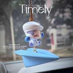 Bubble Mart Car Hanging Ornament, Cute Figurine for Car Interior, Rearview Mirror Decoration, Creative and High-End Airplane Design