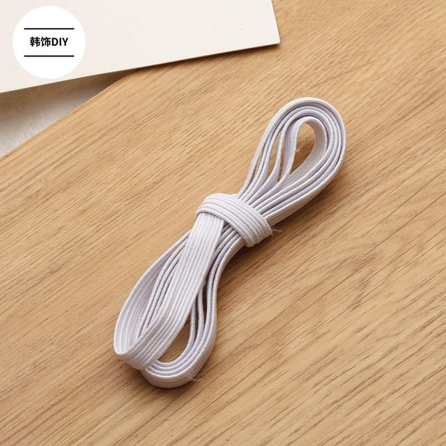 Internet celebrity large intestinal ring hair rope flat elastic band white rubber band DIY hair accessories hair ring accessories clothing accessories