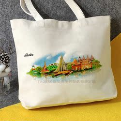 Dhaka Canvas Bag, Bangladesh Canvas Bag, Custom Large-Capacity Eco-Friendly Shopping Bag