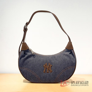 25 new MLB couple underarm bag men and women NY retro denim adjustable carry bag shoulder bag 3ABQMV35N