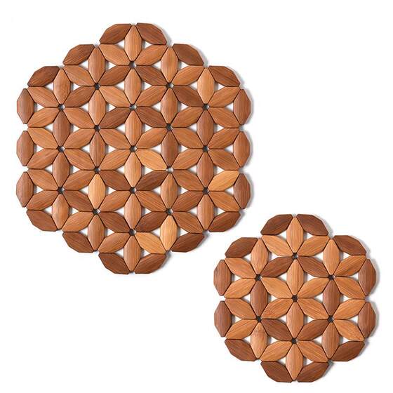 Bamboo cushion dish, bamboo warm pad meal cushion cushion cushion high temperature resistance, hot cooking dish dish, bamboo tablet, bamboo cushion anti -hot