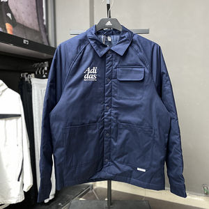 
Adidas Men's Jacket 2026 Spring Letter Print Fashion Windproof Lapel Sports Casual Jacket JE6103