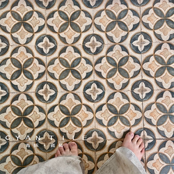 B&B Retro Mosaic Floor Tiles, French-Style Tiles, Clothing Store, Coffee Shop, Bathroom, Kitchen, Balcony, Distressed Tiles