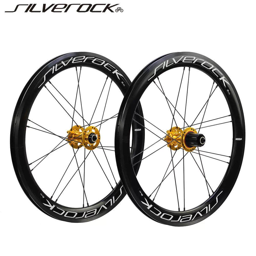 SILVEROCK SR40铝20寸406 451轮组星芒车圈公路折叠车轮