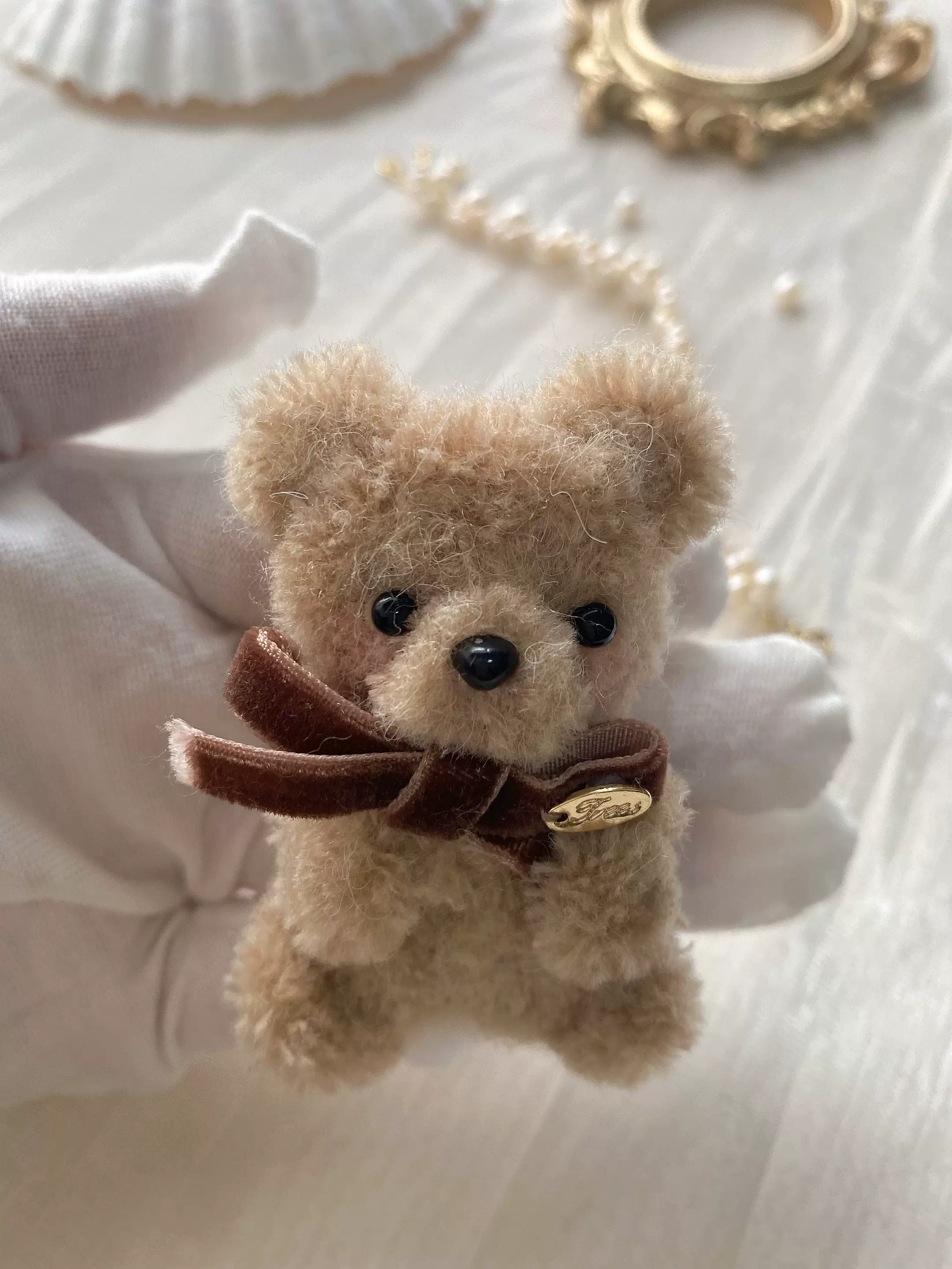 原创毛绒小熊发夹胸针女两用别针衣服玩偶毛衣胸针围巾