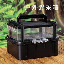 Reptile Box, Outdoor Multi-Functional Transport, Anti-Escape Portable Reptile Box, Breeding and Carrying Box for Wild-Caught Pets