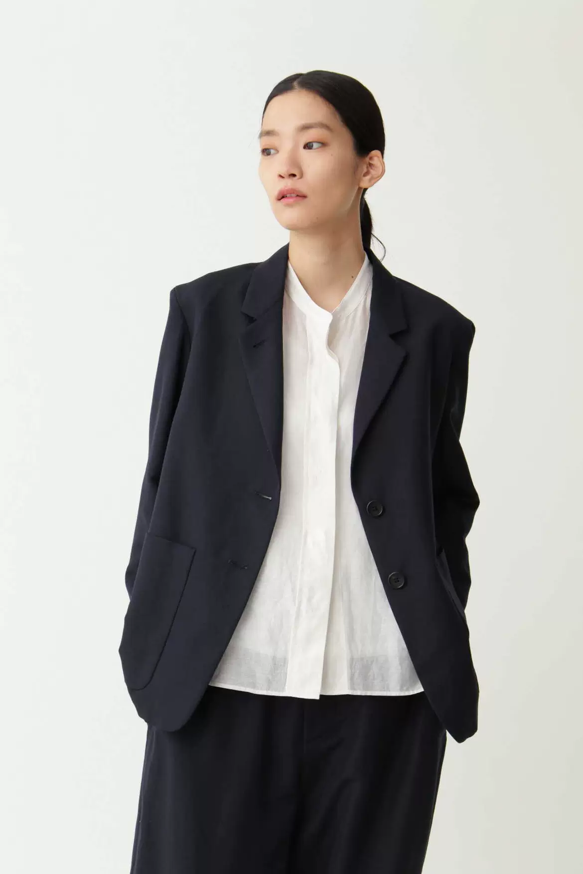 折日本代22AW MARGARET HOWELL LINEN WOOL HOPSACK毛麻西服外套-Taobao