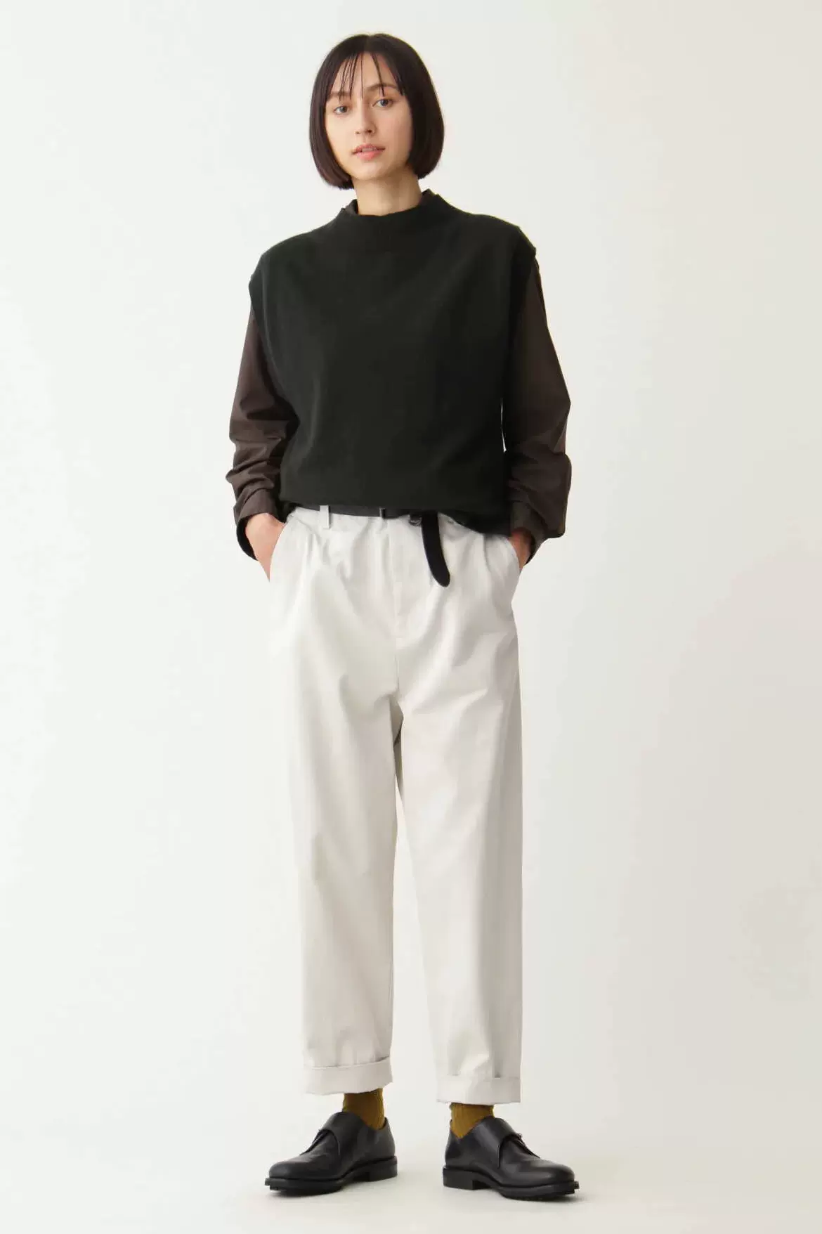 折日本代购22AW MARGARET HOWELL ORGANIC COTTON TWILL 休闲裤-Taobao