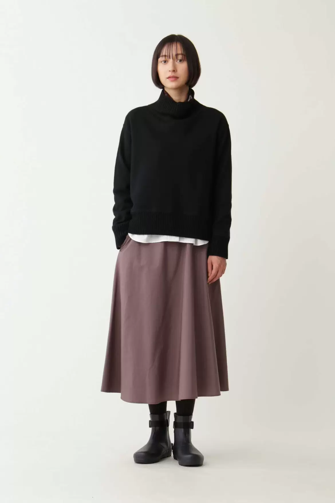 MARGARET HOWELL SILK COTTON POPLIN - スカート