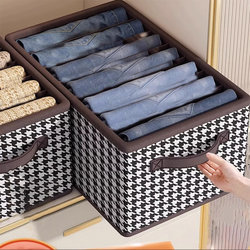 Clothing Storage Magic Tool, Household Storage Box, Houndstooth Steel Frame Storage Box, Foldable Storage Box, Wardrobe Organizer Box