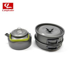 Hot selling Keplide pot and teapot combination 2-3 person combination pot and teapot camping cookware set outdoor three