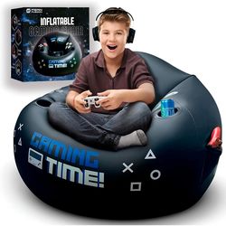 Spot pvc back chair inflatable sofa chair creative Internet cafe game e-sports bedroom flocking lazy sofa