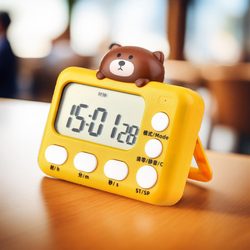Timer for Children's Learning, Self-Discipline Time Management Timer, Study Alarm Clock, Kitchen Countdown Reminder