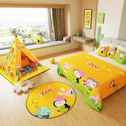 Star hotel cartoon parent-child theme bed cover room children's room decoration decorative pillow tent bedside towel bed flag