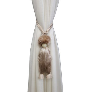 
Window decoration 60cm polyester human-shaped hanging ball custom home textile curtain curtains and accessories curtain straps