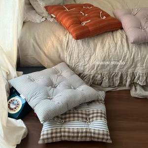 
maanw bow strap cushion ins style fabric striped chair cushion sofa cushion living room tatami mat
