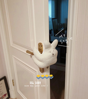 Plush Animal Doorstop For Children's Safety - Lamb Velvet Rabbit Design