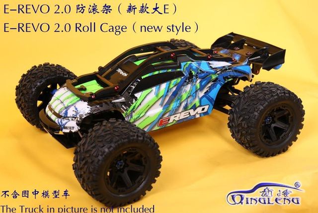 QingLeng Nylon Wheelie Bar With Dual Spring Buffer – For Traxxas 1/10 E-REVO 2.0 (Replaces Part 5472)