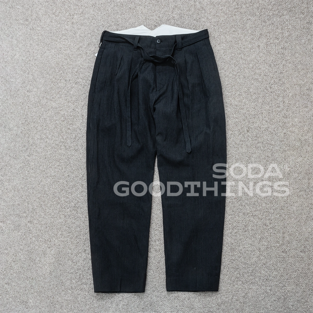 Soda现货VISVIM HAKAMA PANTS SANTOME 日本制条纹剑道裤宽松西裤-Taobao