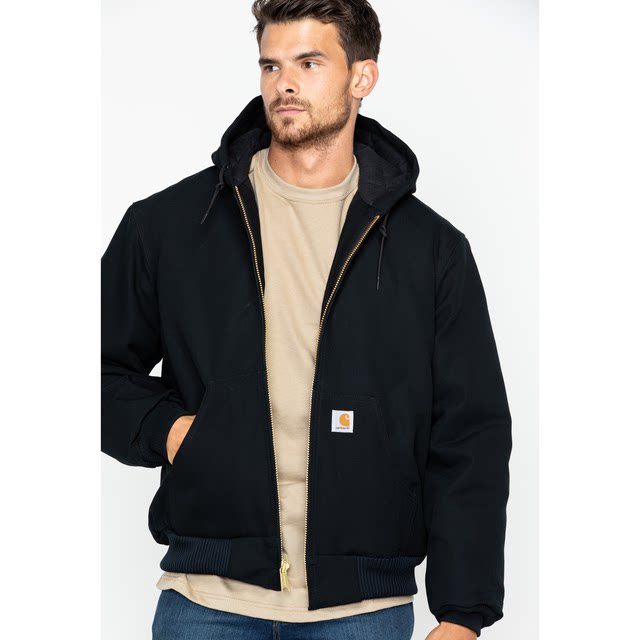 CarharttJ140 Carhartt Duck Down Jacket Zippered Hooded American Autumn ...