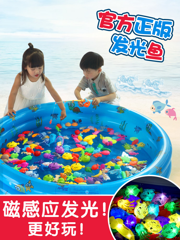Jouet de pêche, jeu de pêche magnétique 13 pièces avec 1 pêche, jouet