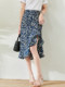 Jianman ruffled hem slit, floral daisy skirt fishtail skirt 2025 new