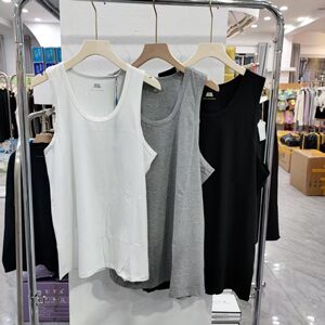 
Men's skin-friendly elastic breathable bottoming top I-shaped hurdle art cool cotton round neck plus fat large size vest summer 2001