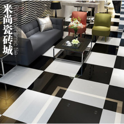 Vitrified Tiles 600X600 Glossy Pure Ultra-White Ultra-Black Ceramic Tiles Floor Tiles 800 Polished Tiles Engineering Tiles Full Glazed