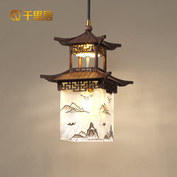 New Chinese-Style Song Dynasty Aesthetics Hotel Project Banquet Zen Tea Room Entrance Ancient Building House Pavilion Restaurant Chandelier