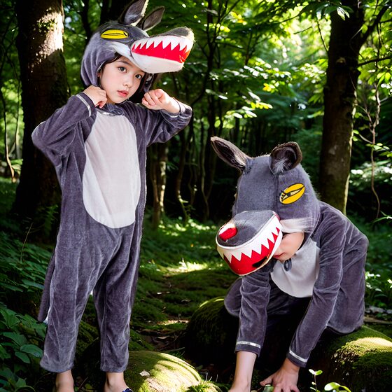 
Children's Day performance costumes Big Bad Wolf costumes children's puppet costumes toddler animal costumes fairy tale costumes